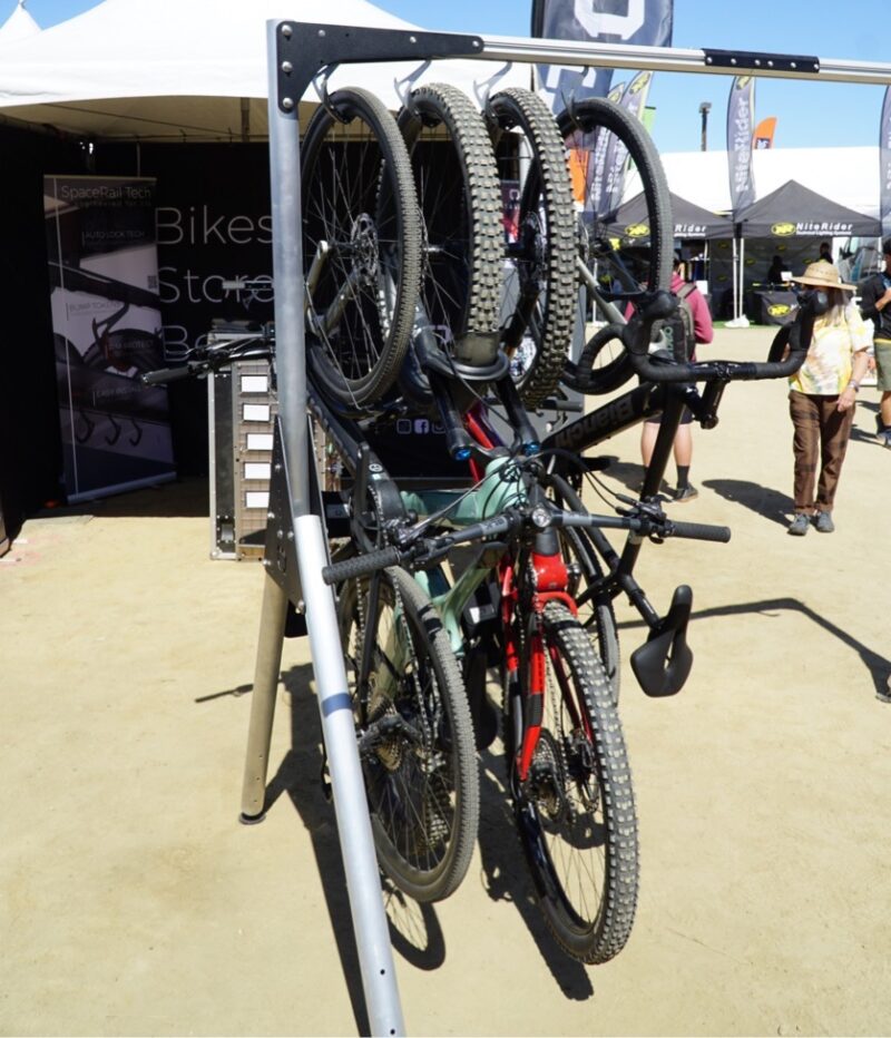 Stashed Sliding Bike Storage bikes squeezed in tight