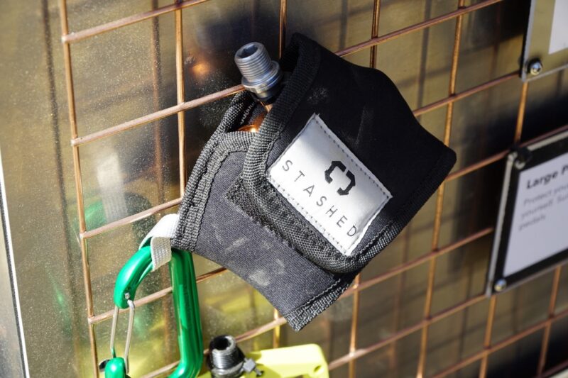 Stashed Sliding Bike Storage pedal cover frame protector