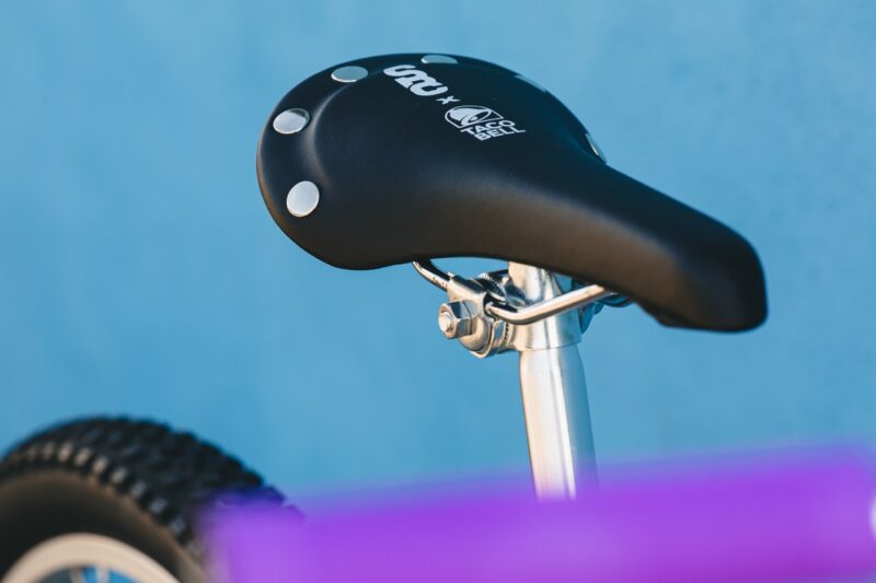 State Bicycles x Taco Bell Klunker custom saddle