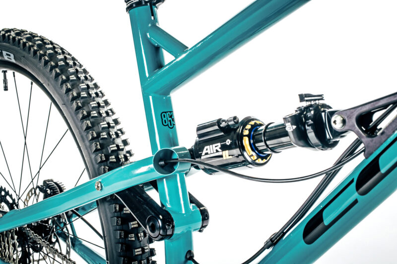 2023 Cotic FlareMAX Gen5, 125mm steel full-suspension trail bike, made-in-the-UK, frame detail