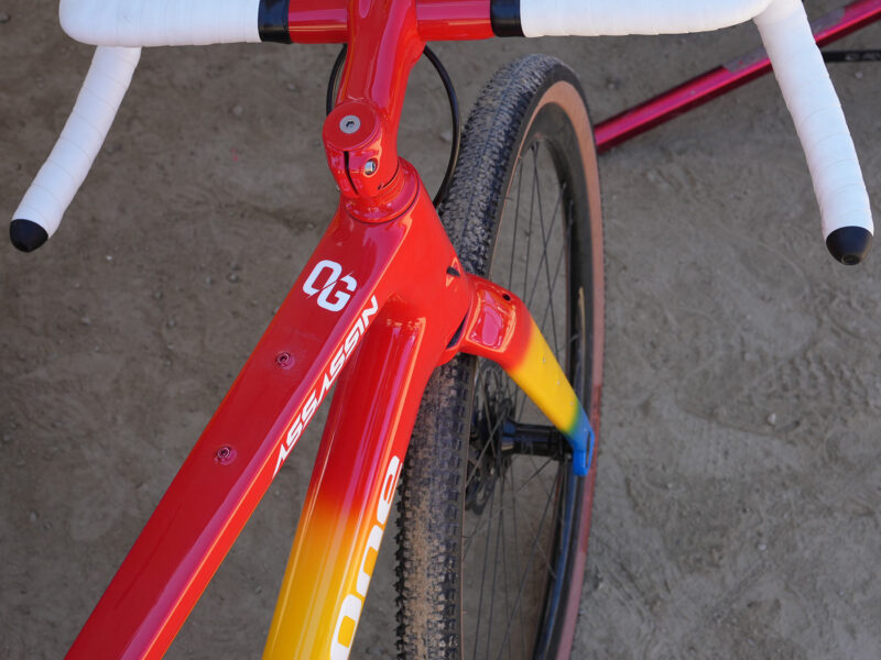 custom painted 51 Cycles Assassin gravel bike with 90s retro color scheme