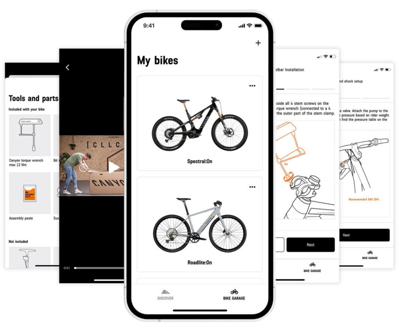 All-new My Canyon App, GPS tracking & free How-To smartphone mobile phone application, other bike options
