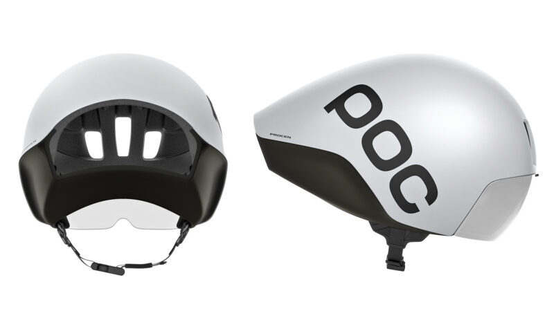 POC Procen TT helmet, cooling vented aerodynamic time trial road racing helmet, side & back
