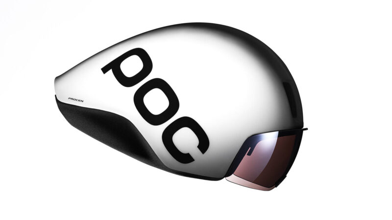 POC Procen TT helmet, cooling vented aerodynamic time trial road racing helmet, side