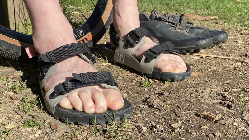 Quoc x Restrap Sandals, adventure gravel bikepacking post-ride shoes, footsies