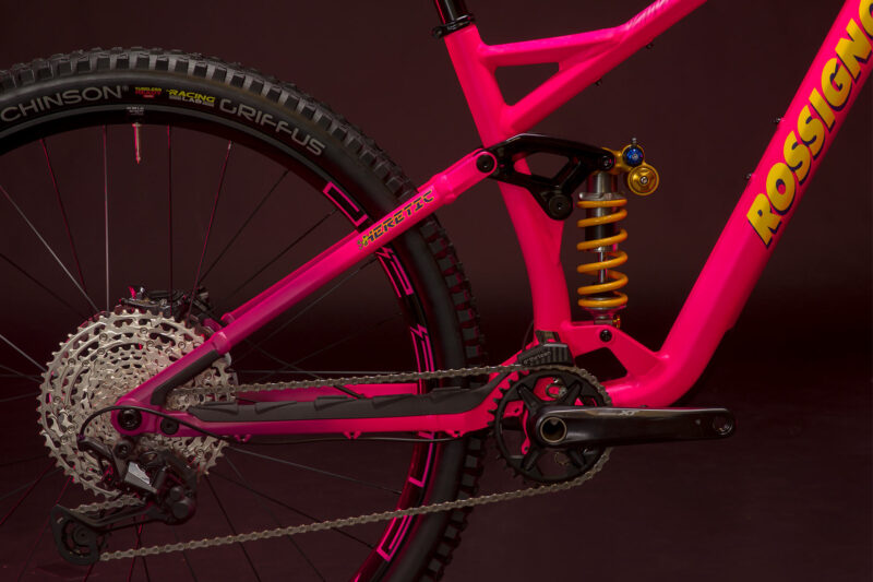 Rossignol Super Heretic 160mm alloy enduro mountain bike, suspension detail