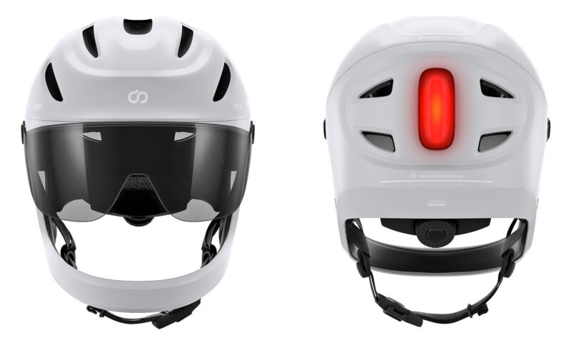 The Beam x Virgo MIPS full-face commuter ebike helmet on Kickstarter now, the safest cycling helmet for e-bikes, front & back