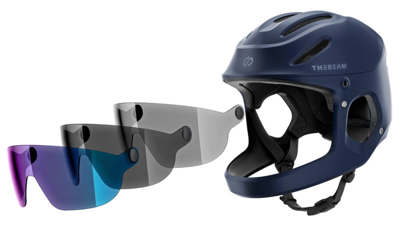 The Beam x Virgo MIPS full-face commuter ebike helmet on Kickstarter now, the safest cycling helmet for e-bikes, magnetic replacable visors