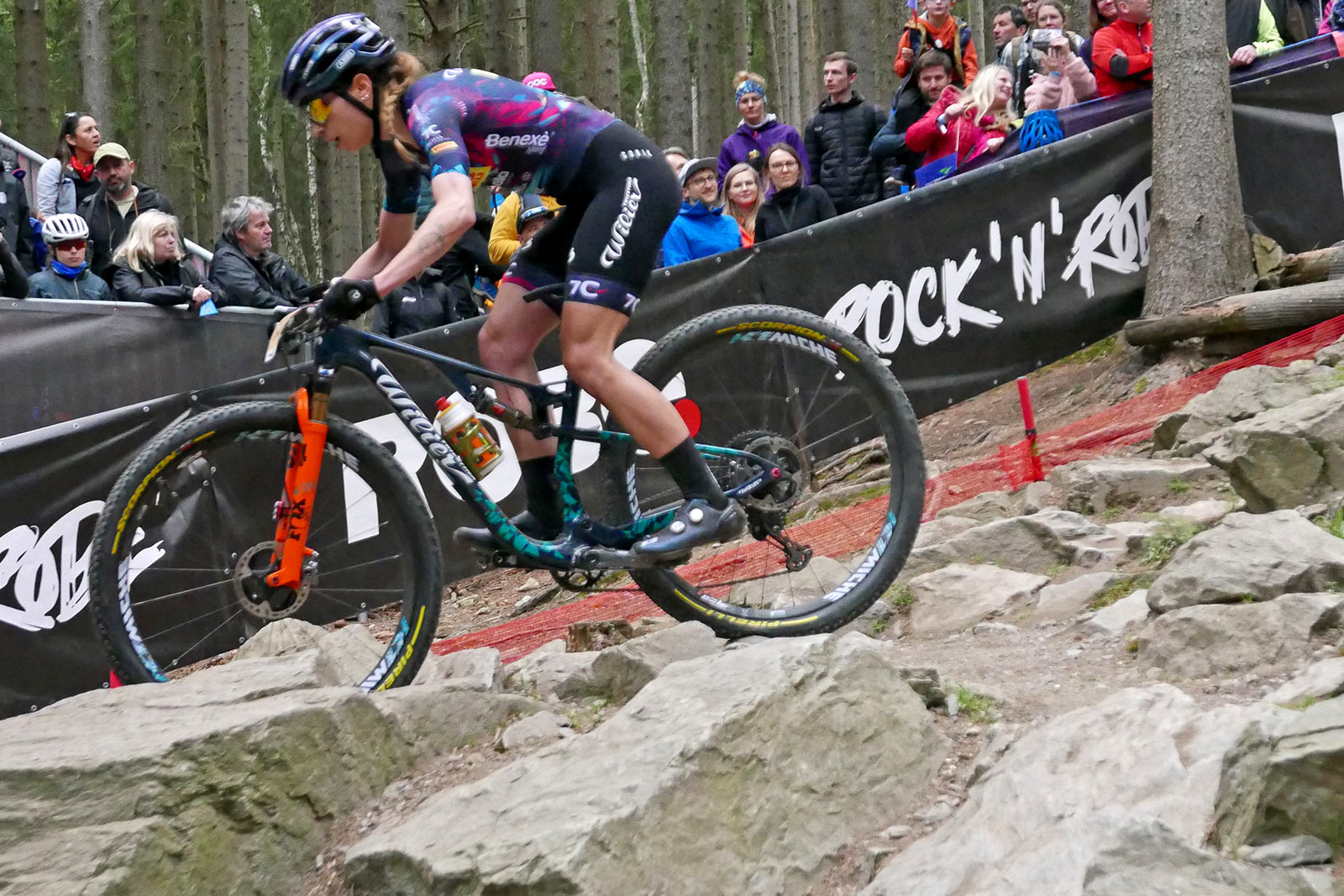 Wilier Urta Max SLR lightweight 120mm carbon XC race mountain bike, Nove Mesto rock garden