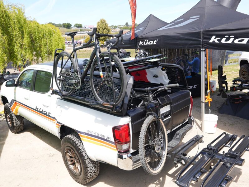 kuat overland truck bed rigging and piston hitch rack