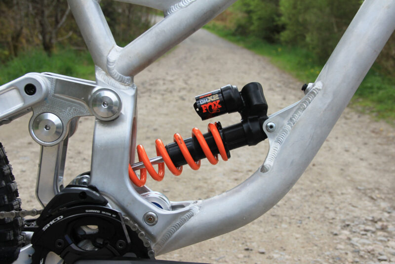 fox dh x2 coil factory shock matt walker 525 lbs spring saracen myst dh prototype bike check