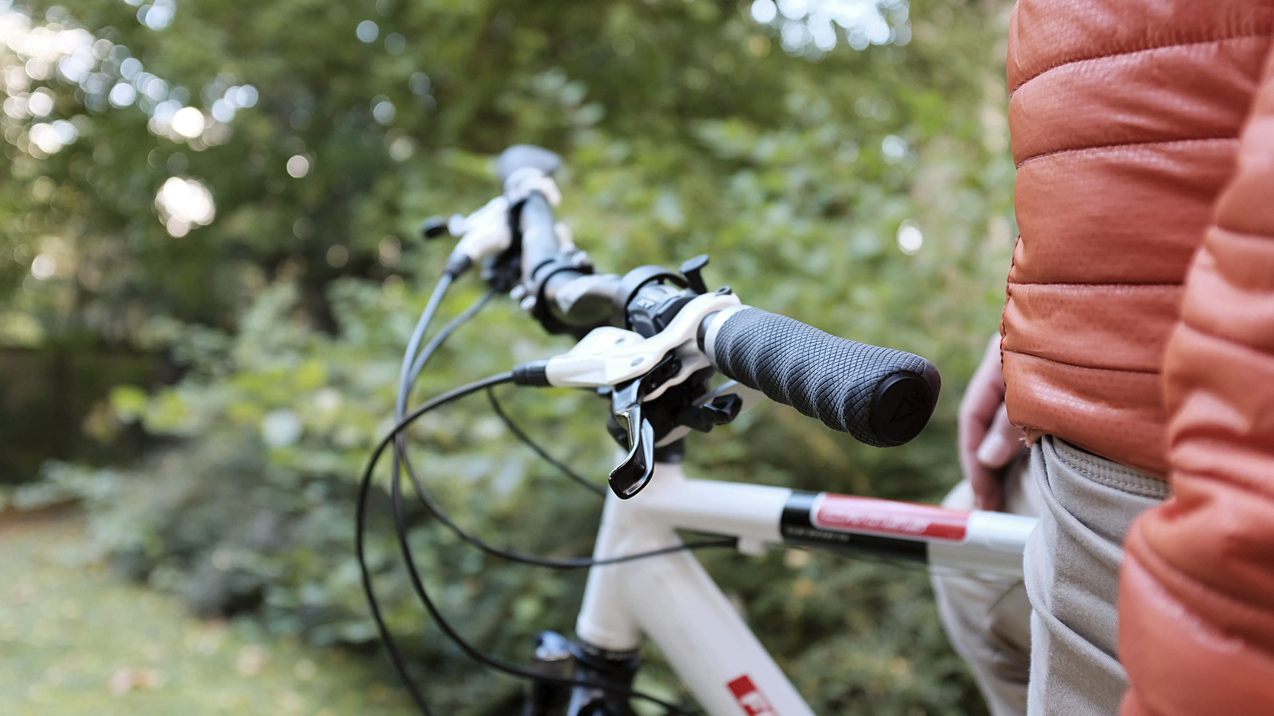 a Personomic grip on a bicycle