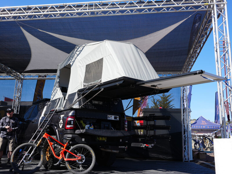 skinny guy campers and roof top tents with solar panels