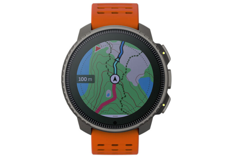 suunto vertical GPS adventure watch shown from the top