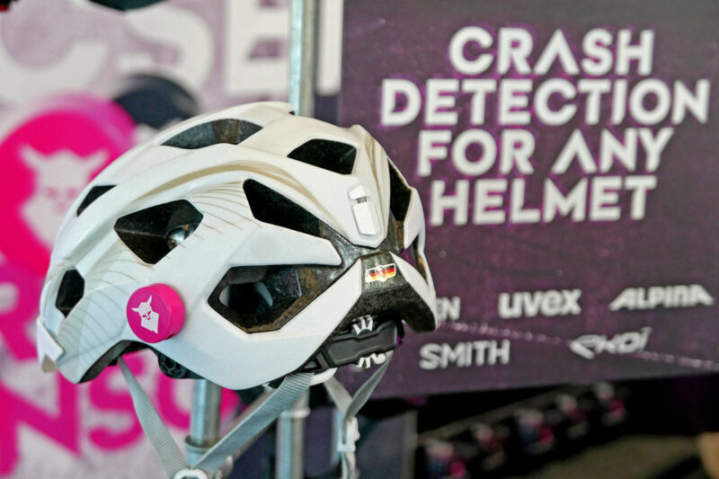 Aleck Tocsen stick-on crash sensor, affordable crash detection for any helmet