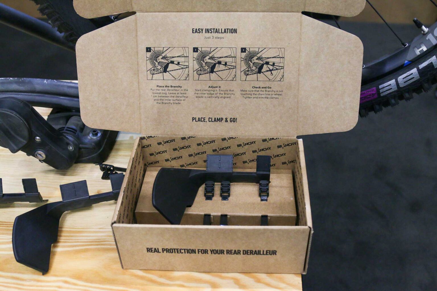 Branchy Rear Derailleur Guard ZipTies to Your Frame to Protect from Repeated Whacks Bikerumor