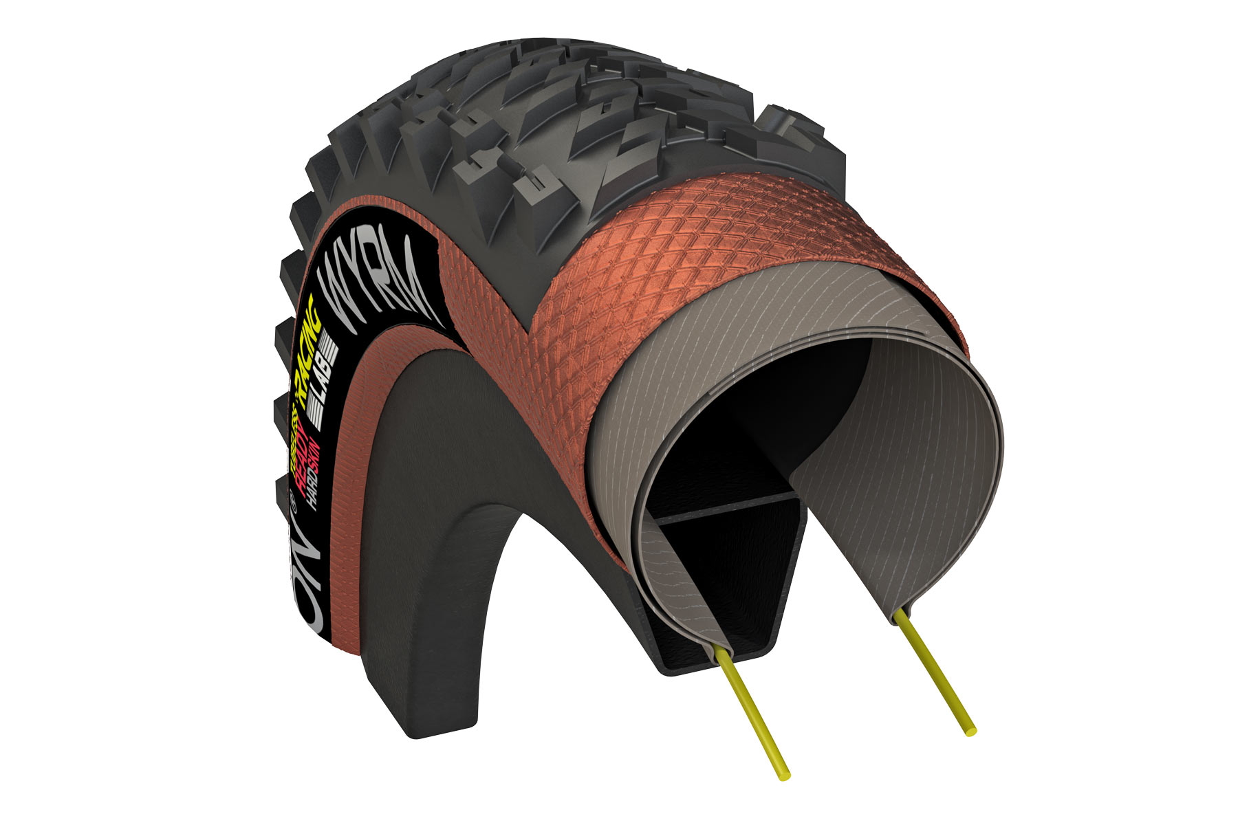 Hutchinson Wyrm downcountry trail MTB all-mountain bike tire, construction