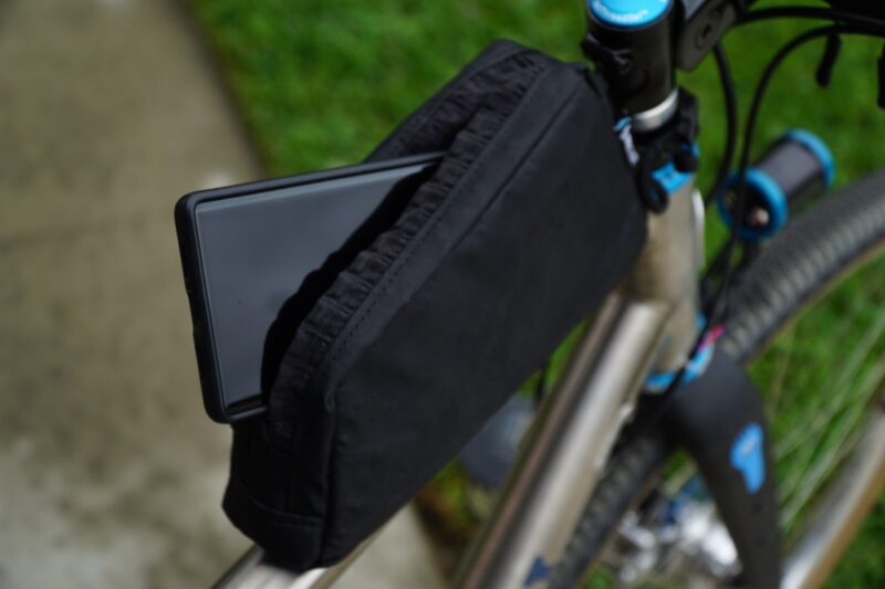 Orucase Top Tube Bag carries large phone