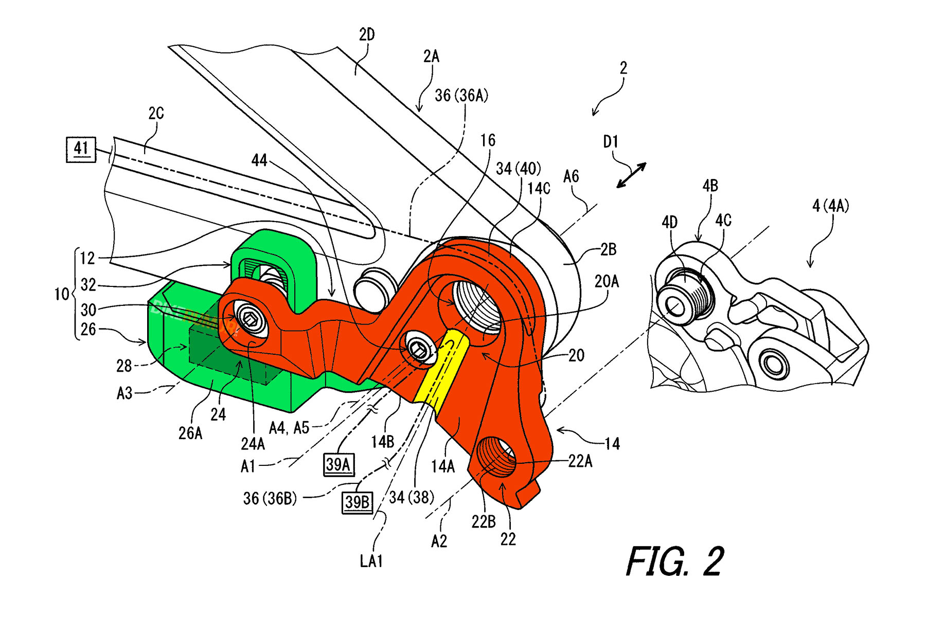 shimano rear derailleur mounting bracket