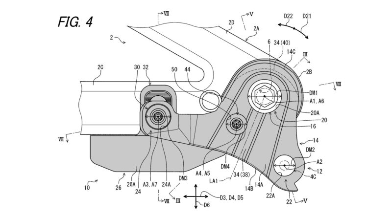 Patent Patrol: il brevetto Shimano è un nuovo apparecchio a staffa standard per il montaggio del deragliatore, Fig 4