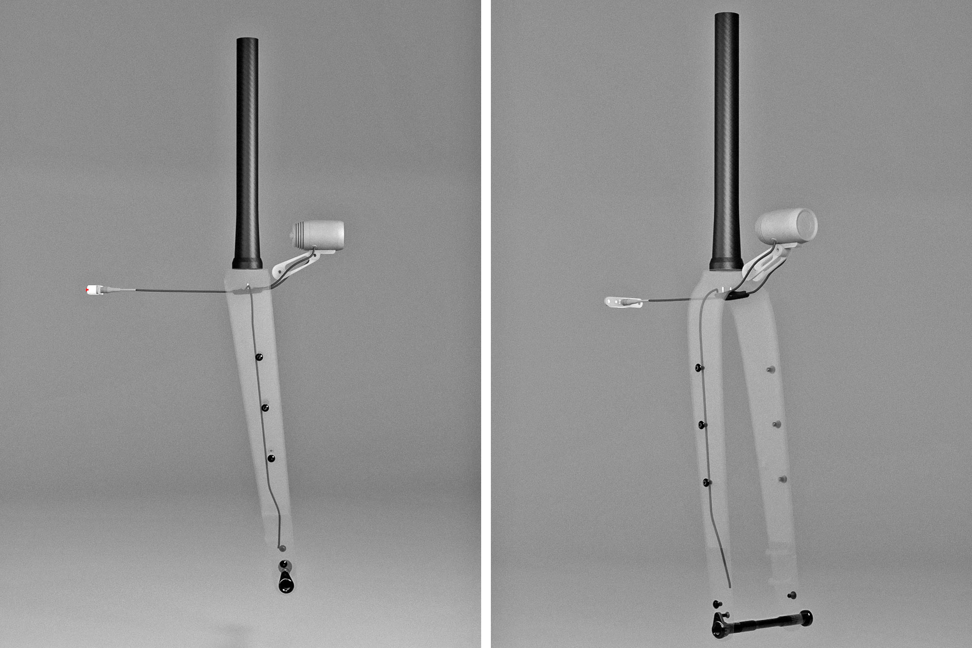 Sour Business ultra-tough carbon gravel adventure bikepacking fork, dynamo internal routing