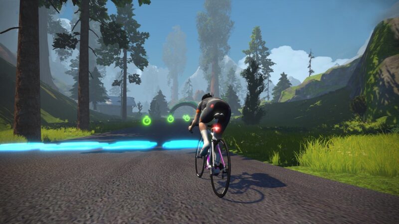 Zwift Play controllers in the game