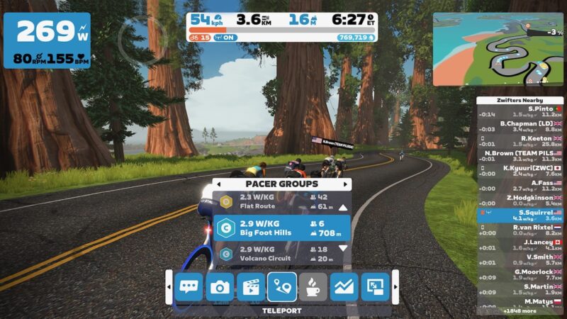Zwift Play controllers navigation