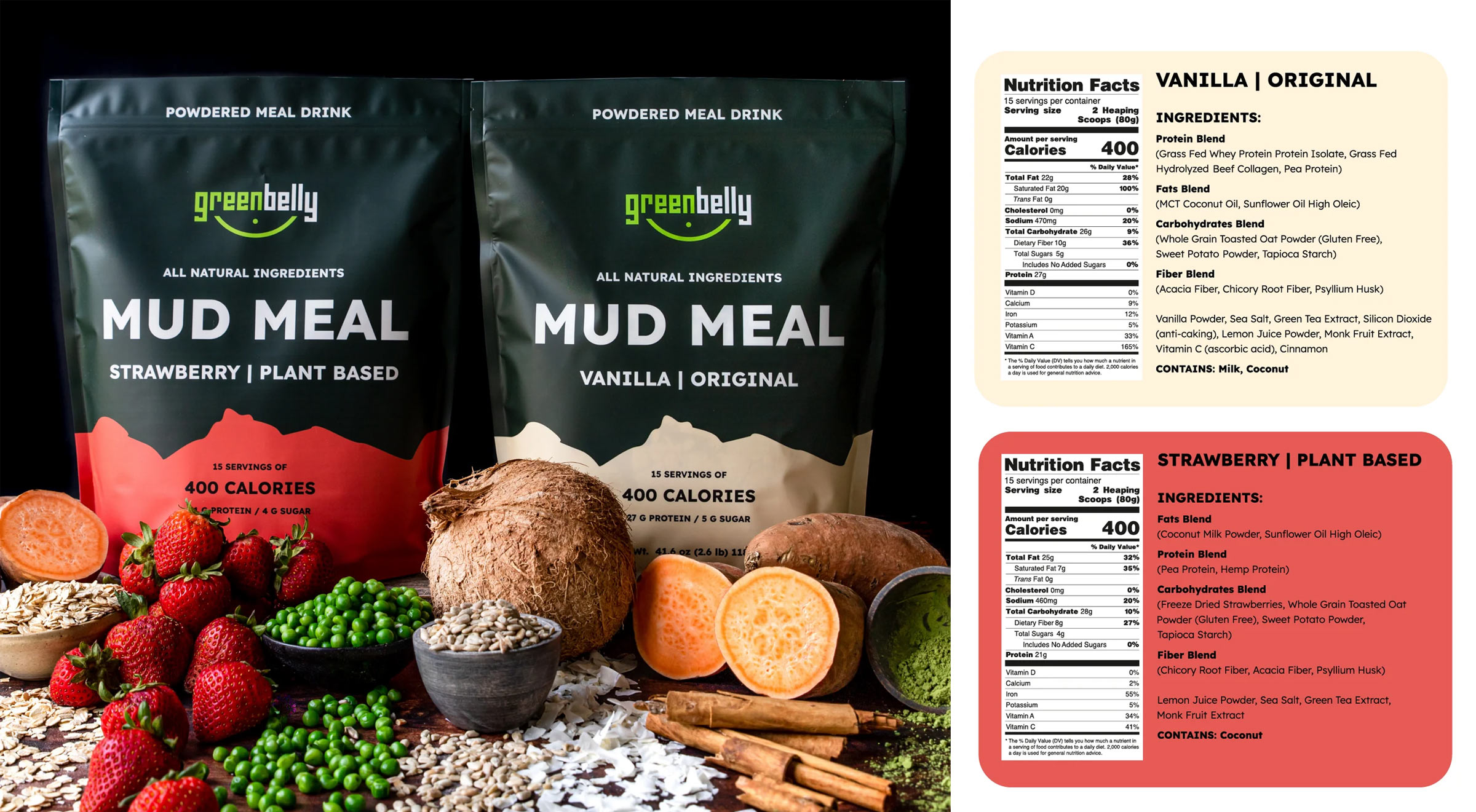 greenbelly mud meal whole food meal replacement shake