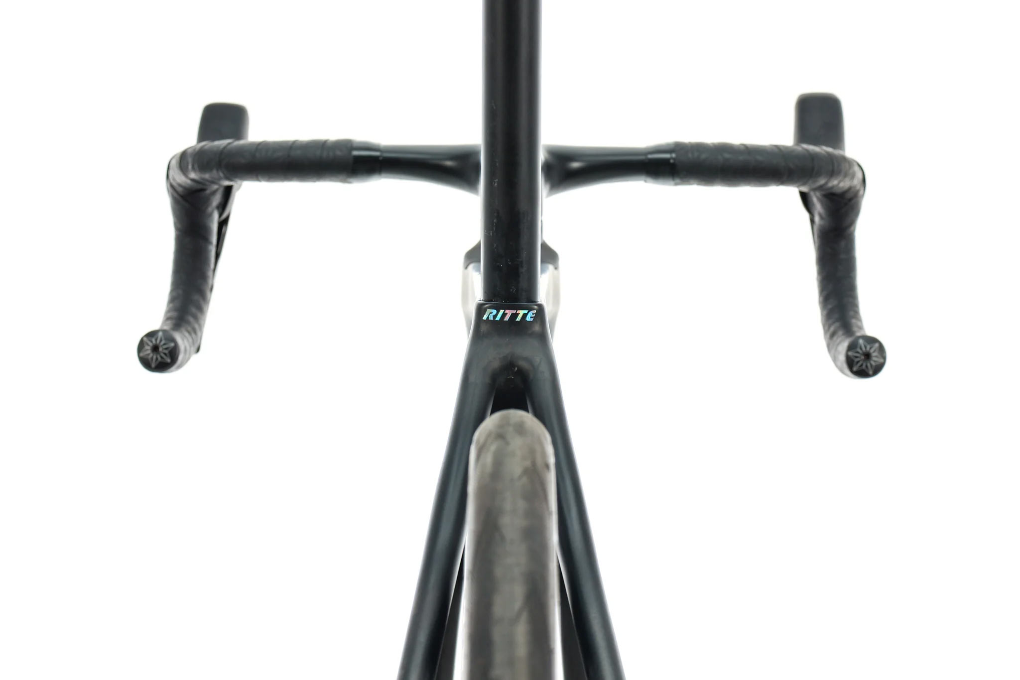 closeup detail of ritte esprit carbon road bike rear wheel and seatpost