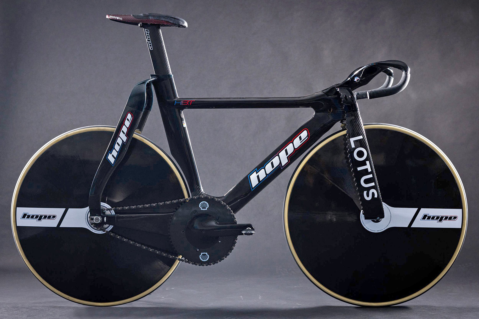 2023 Hope x Lotus HB.T next-gen custom 3d-printed ti & carbon aero track bike for UCI Worlds Glasgow, complete
