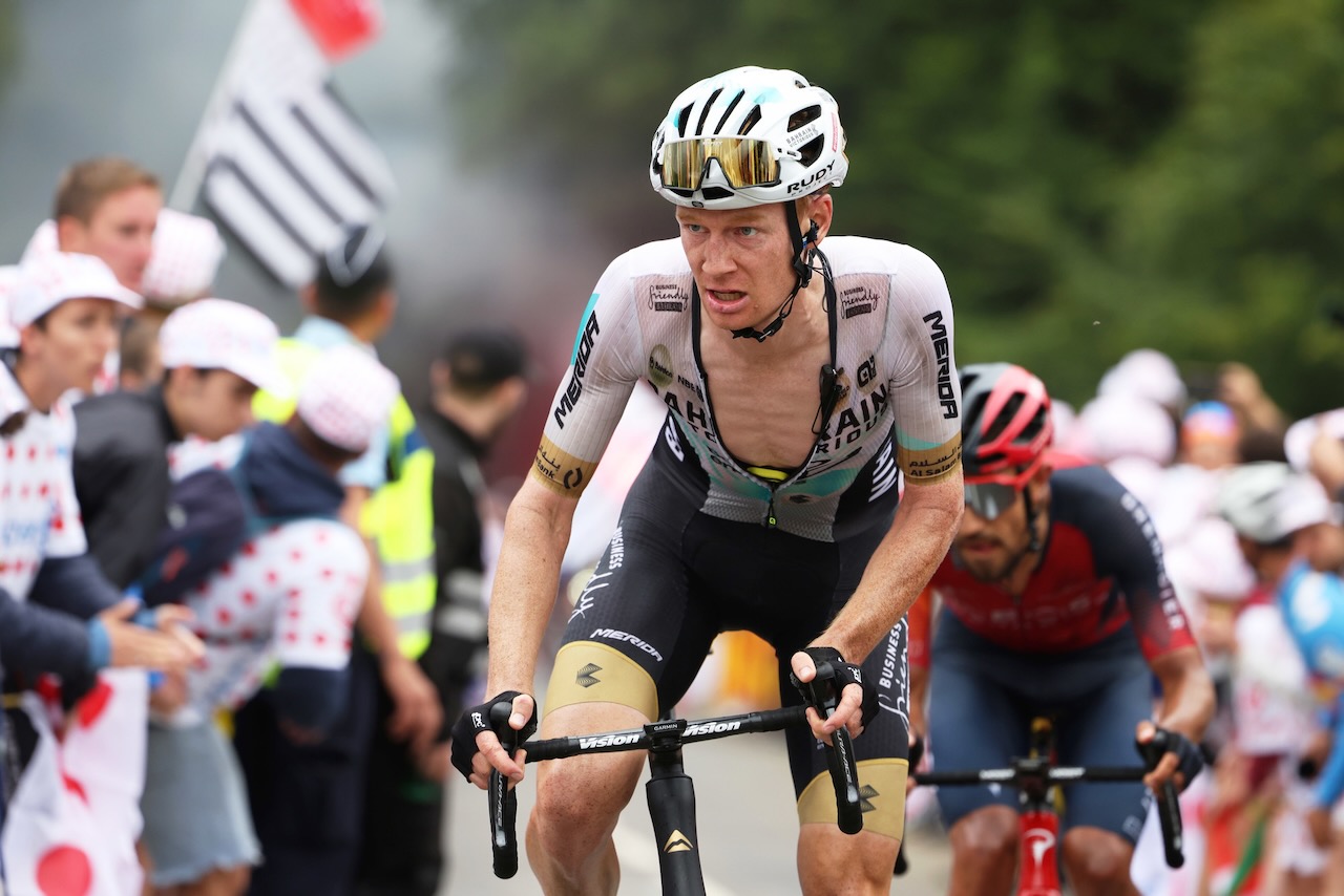 Tour de France 2023 - 110th Edition - 5th stage Pau - Laruns 163 km - 05/07/2023 - Jack Haig (AUS - Bahrain - Victorious) - photo Kei Tsuji/SprintCyclingAgency©2023