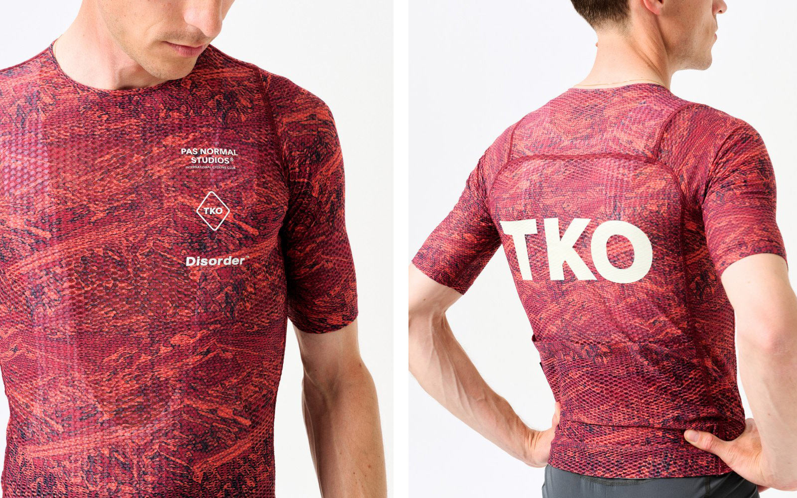 Pas Normal Studios TKO Disorder limited edition versions of Mechanism Pro road cycling kit, mesh Zipless Jersey