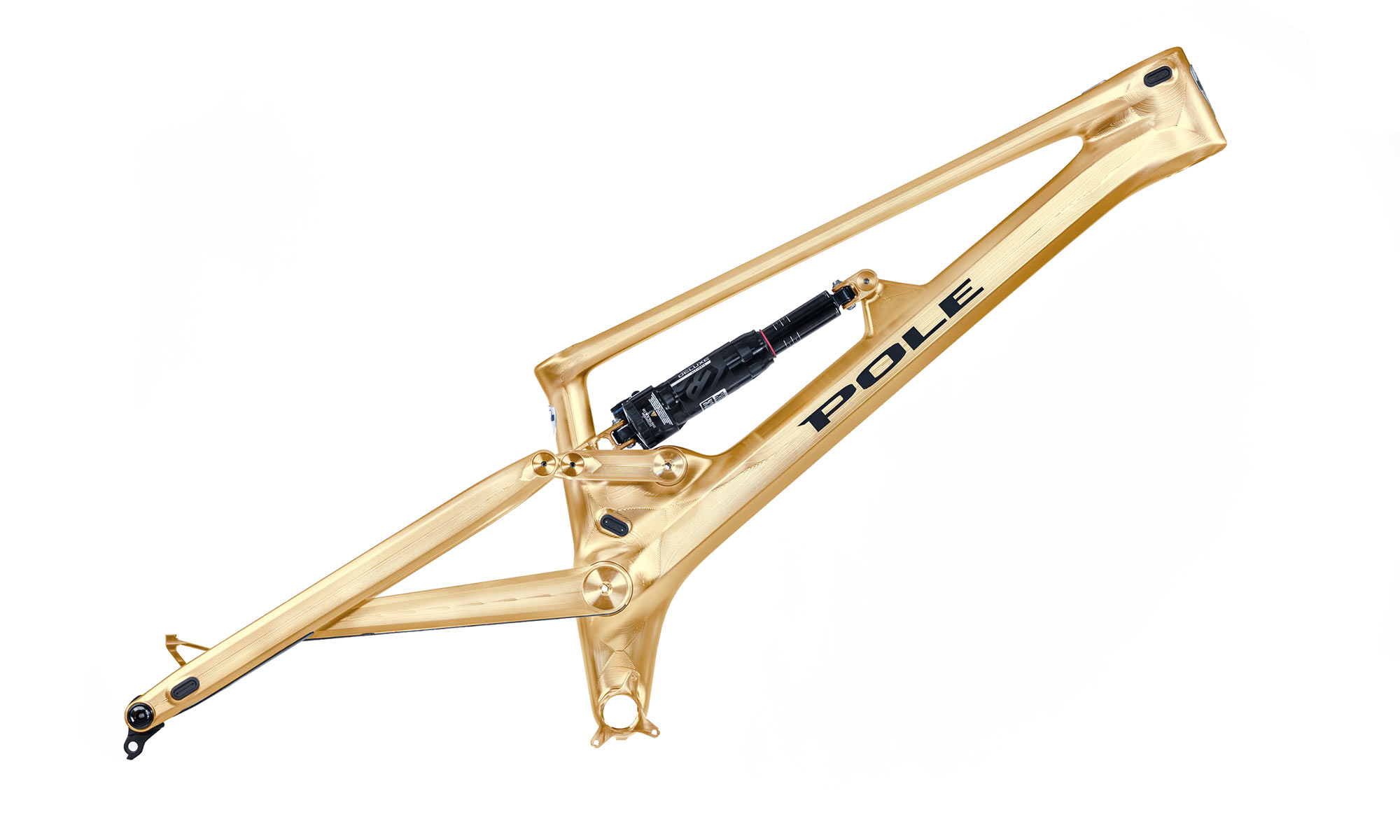 Pole Gravity Onni long-travel CNC-machined alloy enduro downduro DH bike, gold frameset