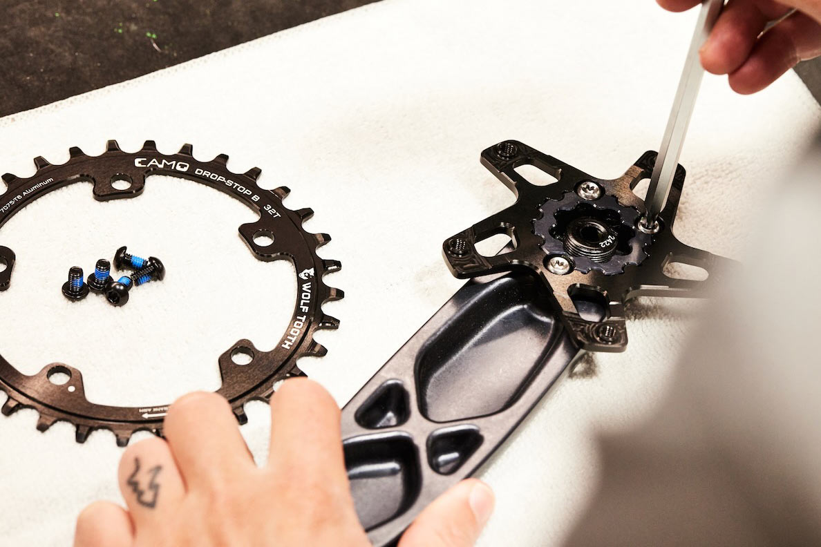 Wolf Tooth CAMO chainrings with T-Type compatible tooth profiles