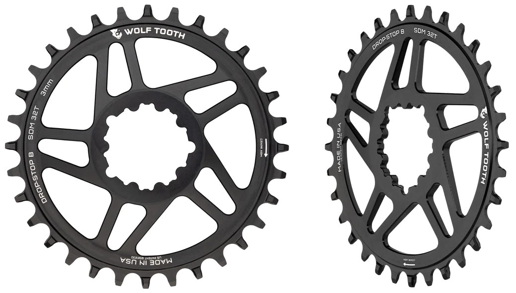 Wolf Tooth 3-bolt direct mount chainrings for SRAM T-Type Flattop MTB chains