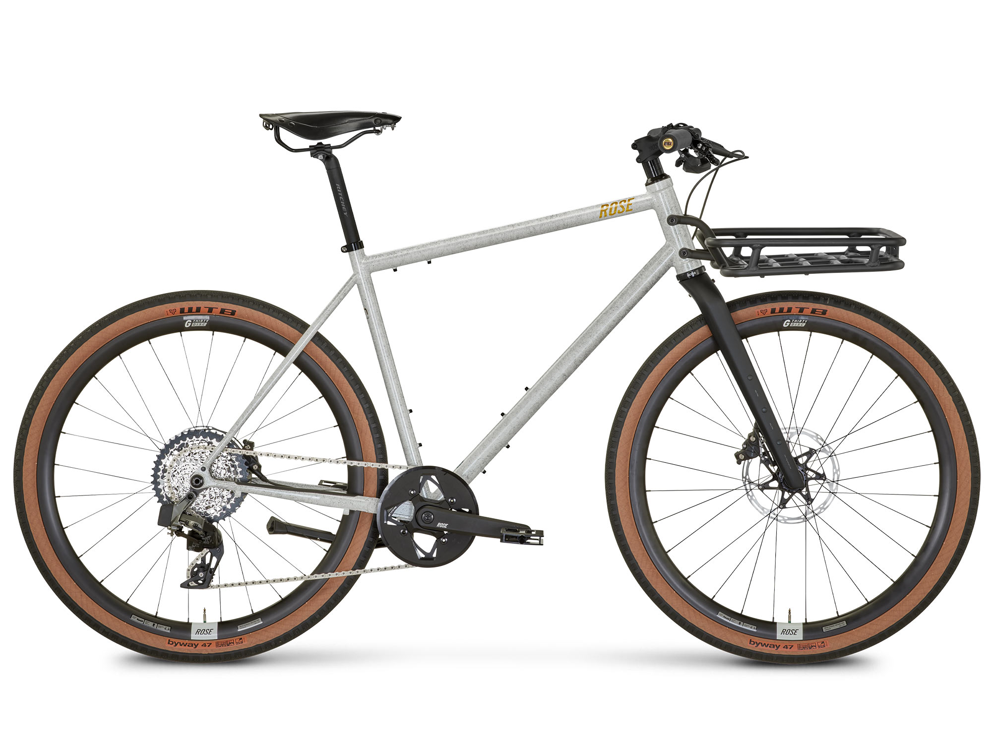 2023 Rose Hobo steel flatbar hybrid urban commuter gravel bike, Rival AXS Pimped
