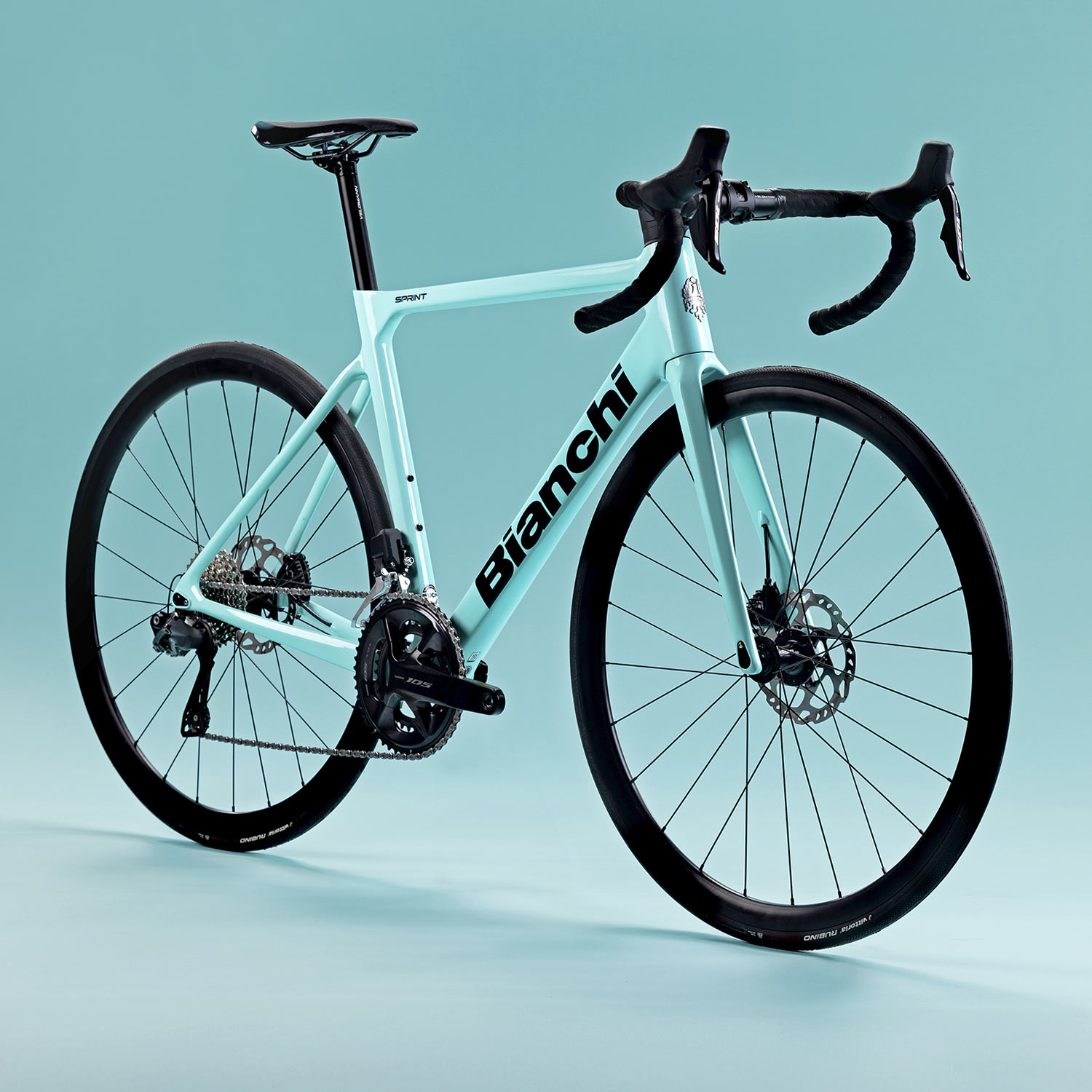 2024 Bianchi Sprint all-rounder carbon road bike with Shimano 105 12-speed mechanical, celeste