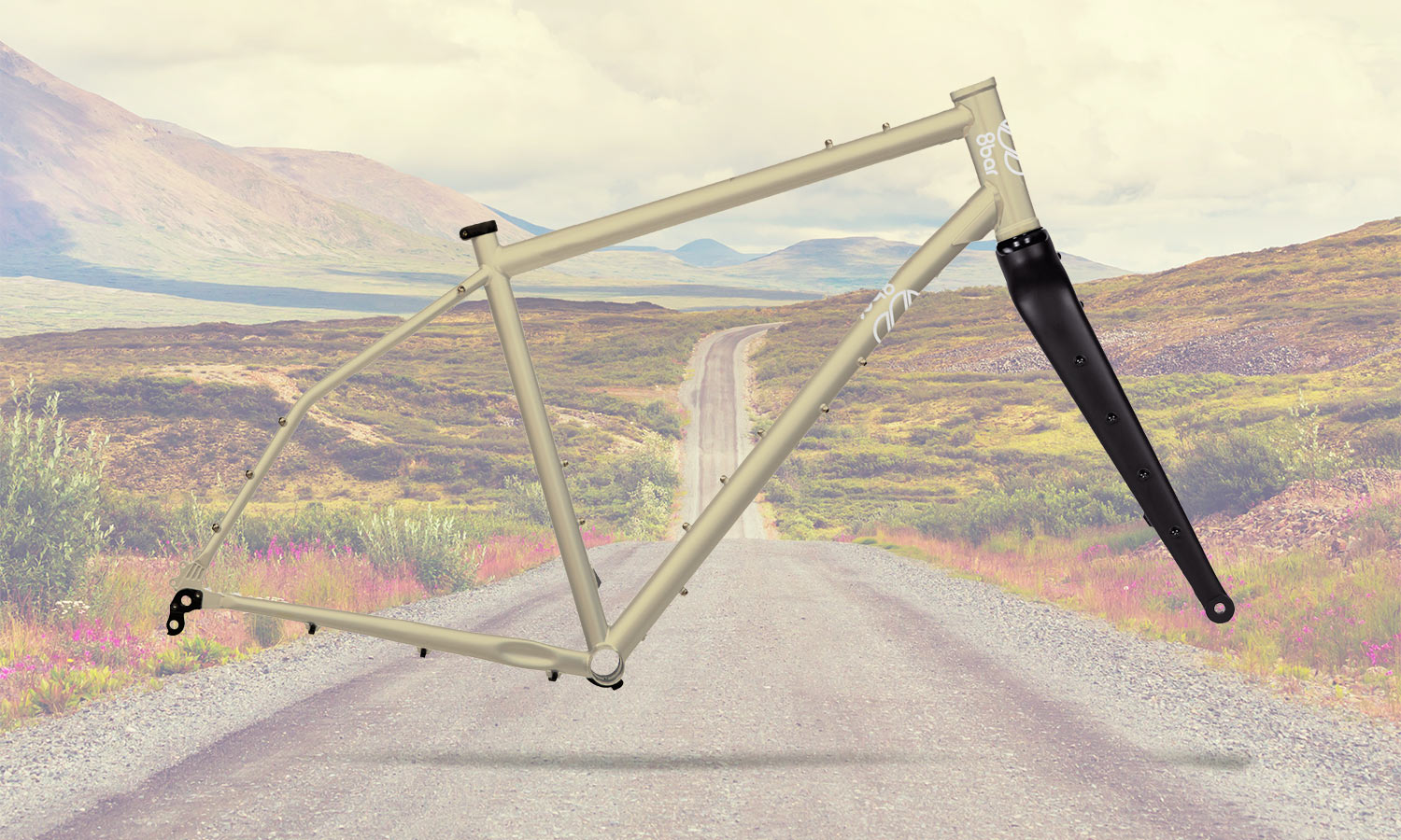 8bar Tflsberg Steel v2 affordable bikepacking adventure bike, frameset visualizer