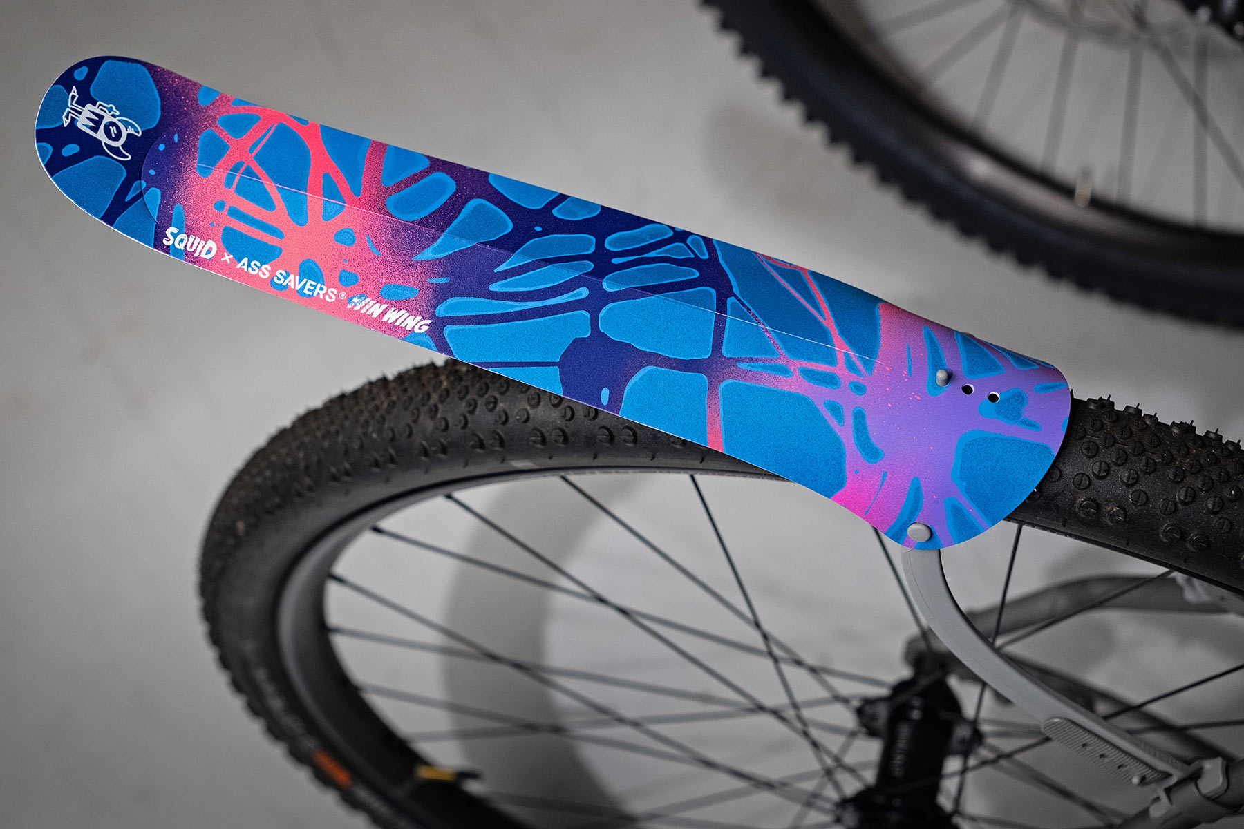 Ass Savers X Squid limited edition artwork Win Wing Gravel bike fender