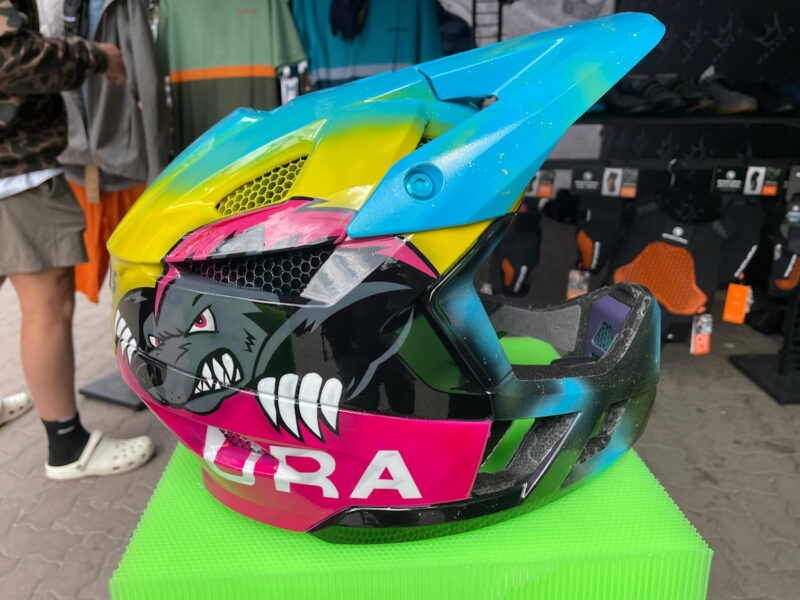 Endura custom painted MT500 helmet, Fear Less graphic