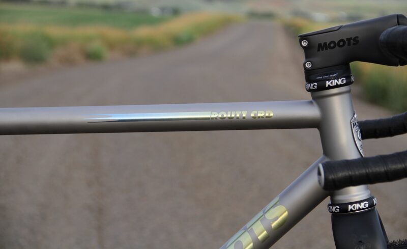 Moots Routt CRD top tube logo