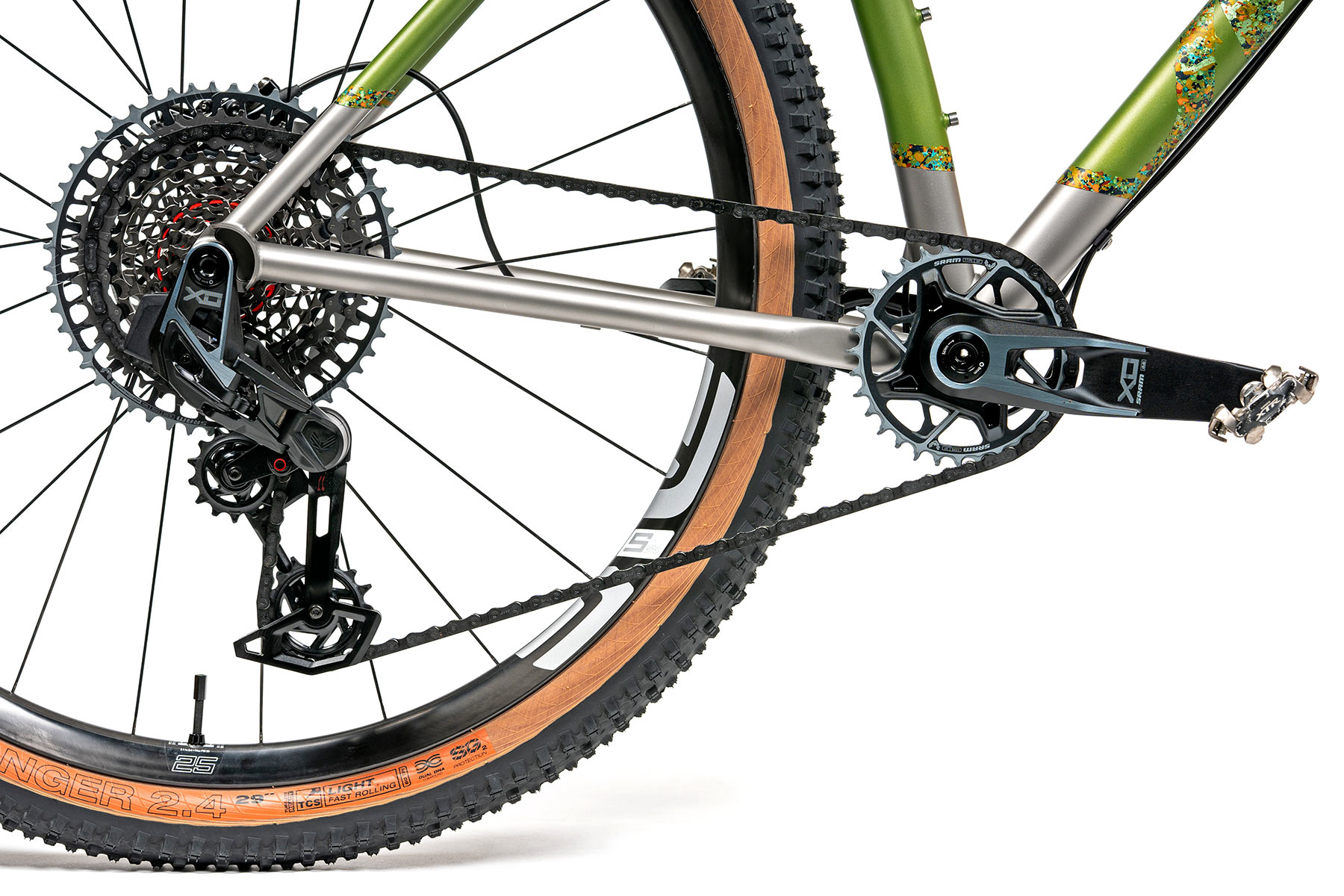 Mosaic MT-1 custom titanium XC hardtail mountain bike UDH update with SRAM T-type transmission