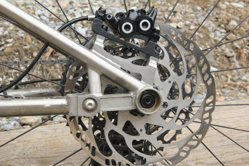goobz titanium enduro bike rear brake mount