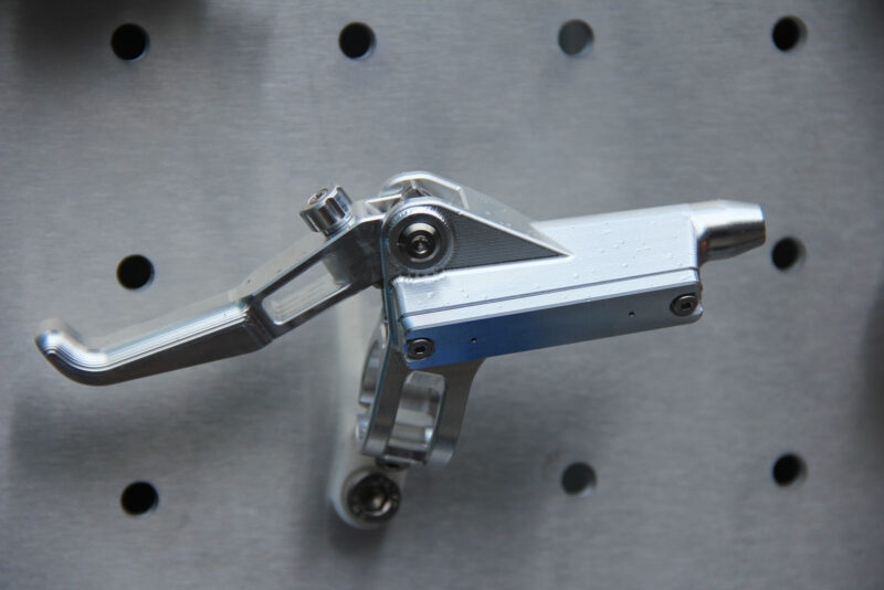 prototype pinnd cnc machined brake lever master cylinder