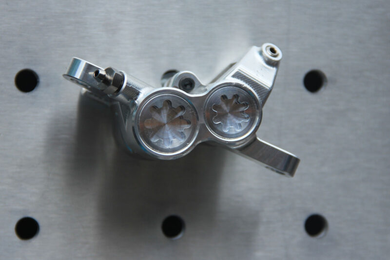 prototype pinnd 4-piston brake caliper cnc machined made in scotland