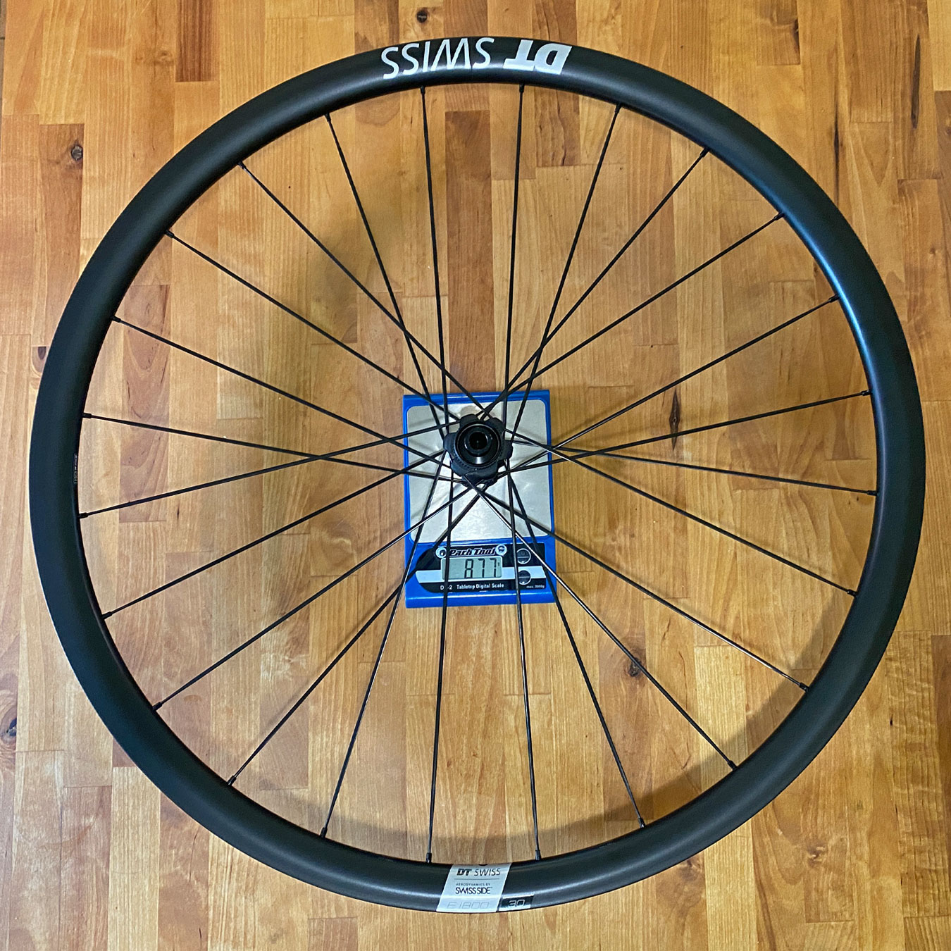 DT Swiss E 1800 Review affordable aero aluminum alloy endurance all-road wheels, 877g actual weight front