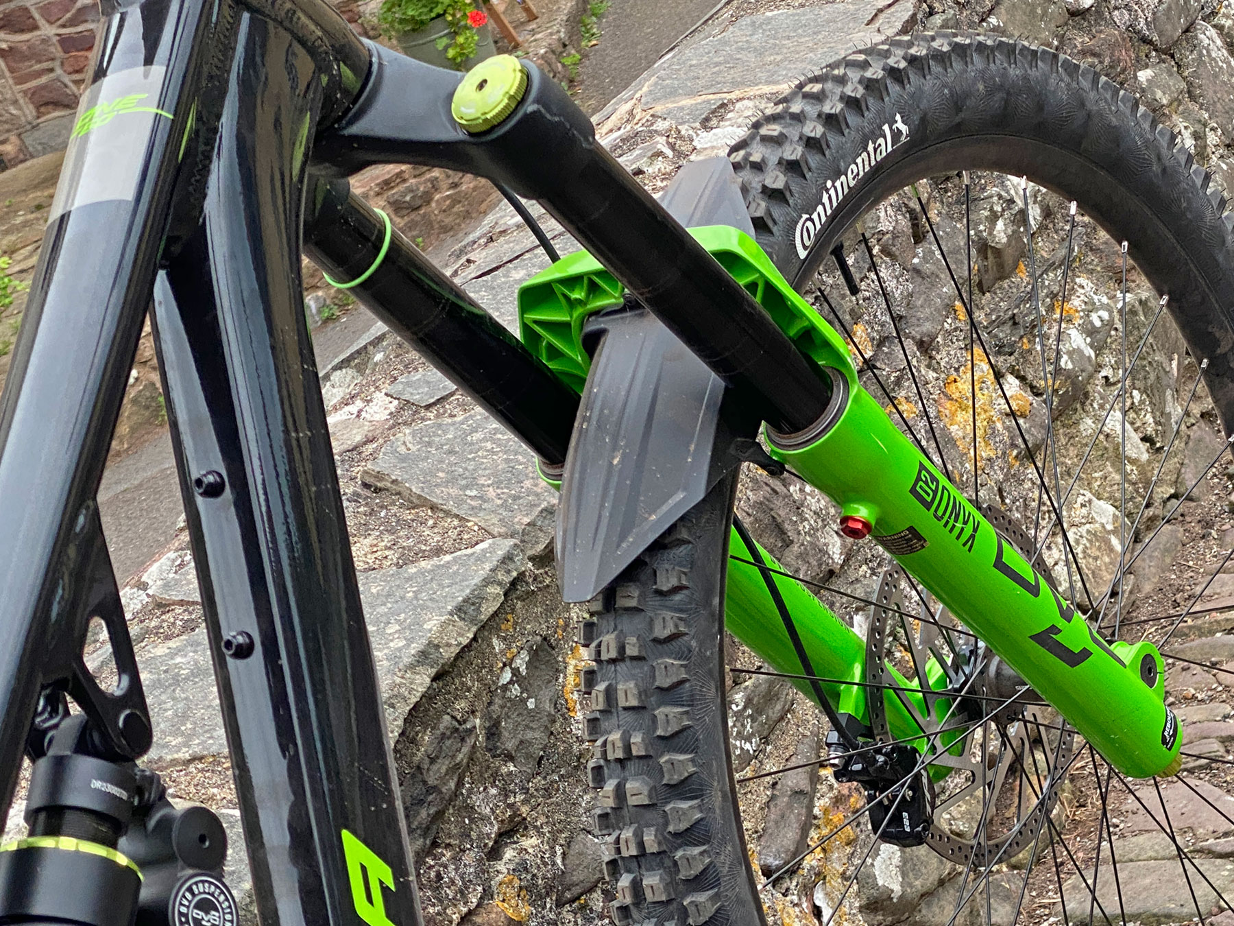 DVO Onyx 38 D2 180mm 29er enduro mountain bike fork, rear
