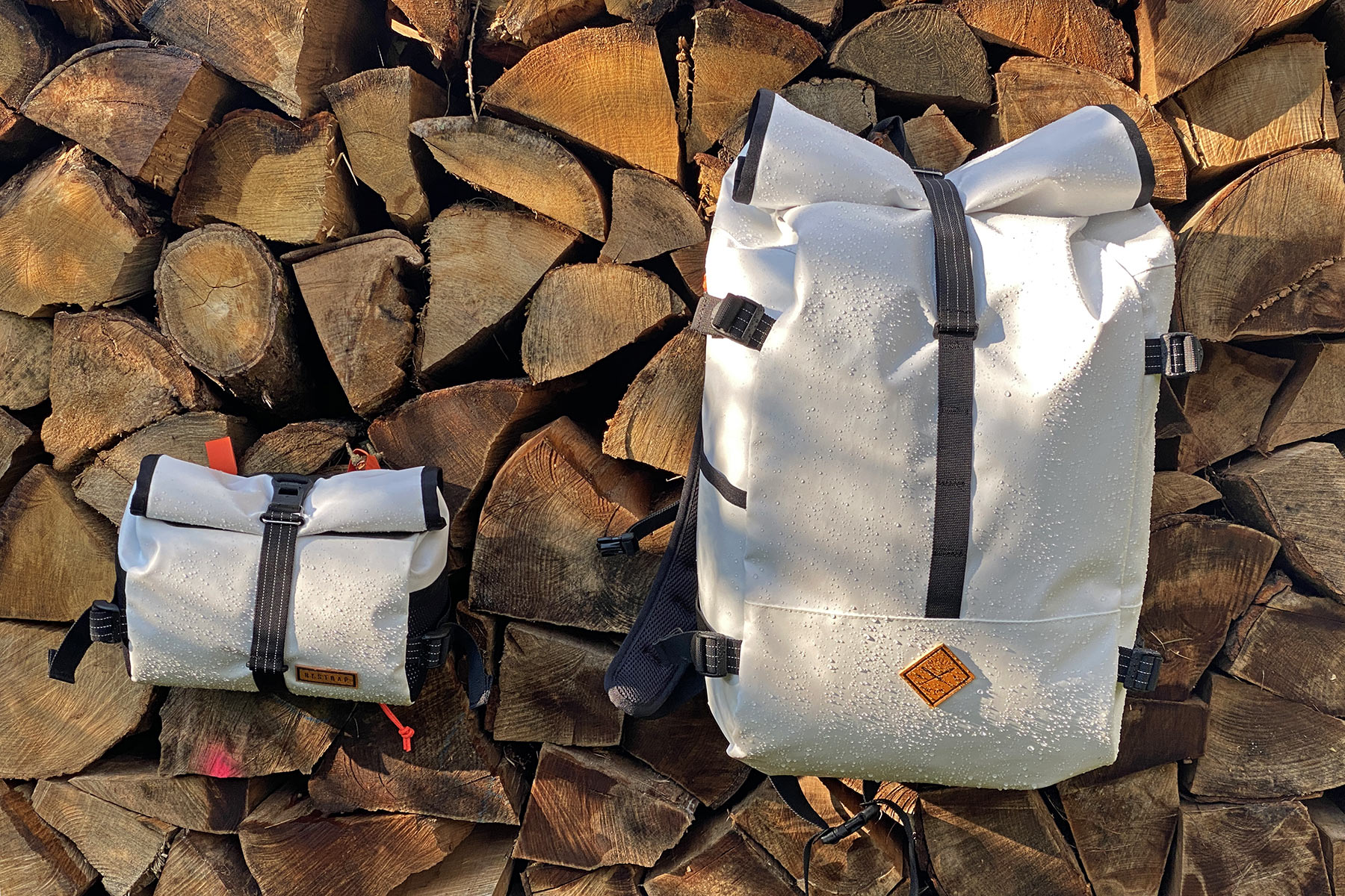 Restrap Travel bag range, waterproof Utility Hip Pack & Rolltop Backpacks
