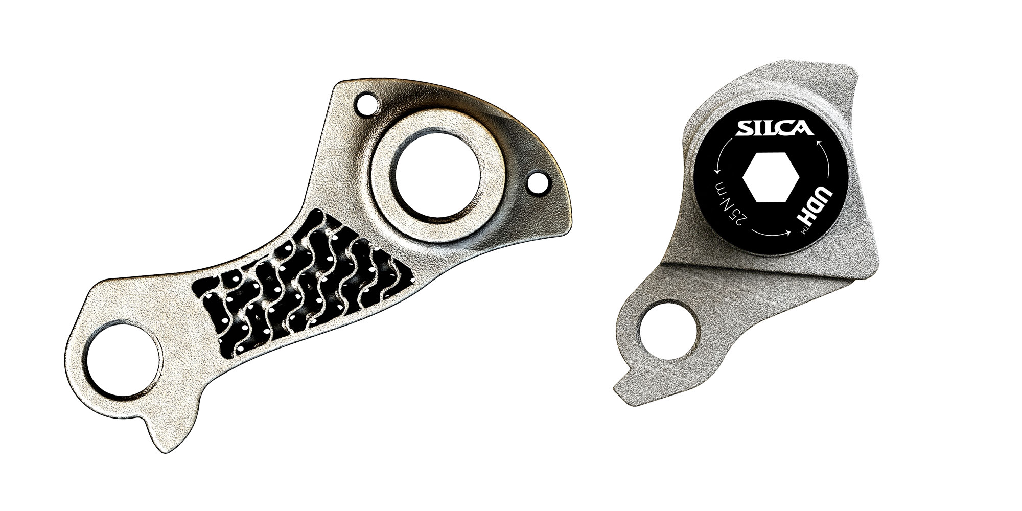 Silca 3D-printed titanium derailleur hanger shifting upgrade, standard or UDH
