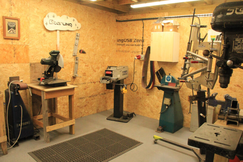 starling cycles dust room cutting tubes mandrels mitreing